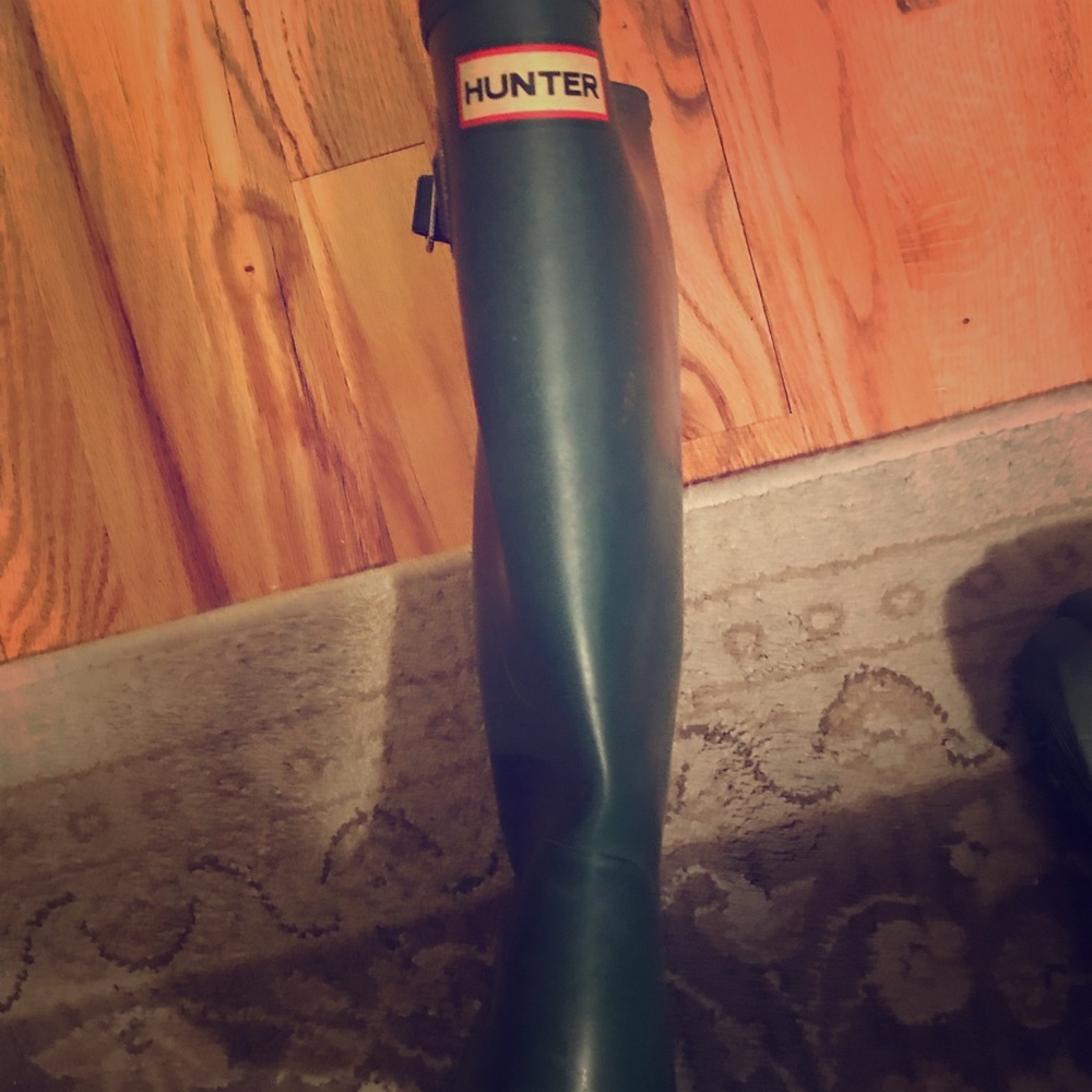 Hunter boots- hunter green size 10